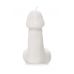Белая свеча в форме пениса - 47 гр.