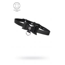 Черный чокер-ошейник с бабочкой и колечком Черный чокер-ошейник с бабочкой и колечком