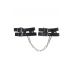 Черные кожаные оковы из двух ремешков Черные кожаные оковы из двух ремешков