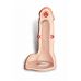 Телесный фаллоудлинитель с мошонкой Cock Next - 19 см.