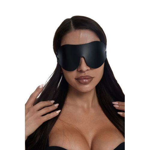 Черная однослойная кожаная маска Черная однослойная кожаная маска