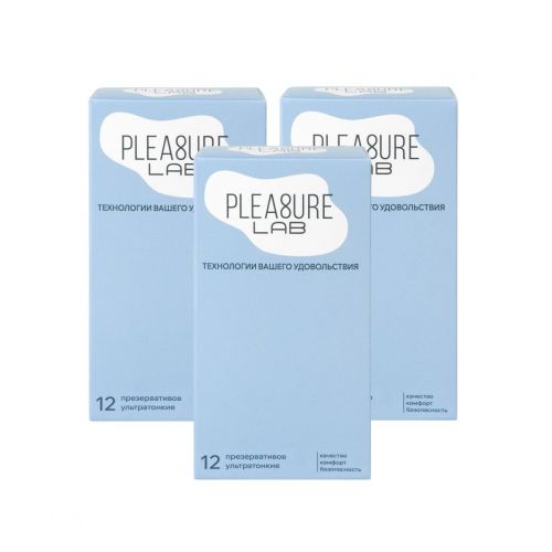 Набор из 3 упаковок ультратонких презервативов Pleasure Lab (по 12 шт.) Набор из 3 упаковок ультратонких презервативов Pleasure Lab (по 12 шт.)