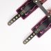Черные кожаные оковы с розовой строчкой Черные кожаные оковы с розовой строчкой