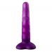 Фиолетовый нереалистичный дилдо Unicorn - 17,5 см.