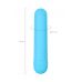Голубая силиконовая перезаряжаемая вибропуля Murr - 10 см.