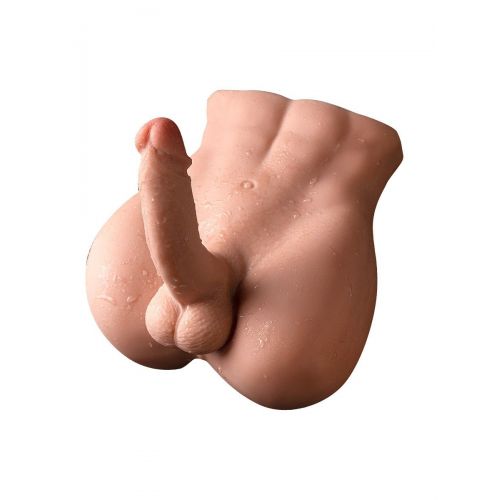 Телесный мужской торс с вибрацией и возвратно-поступательными движениями Bartlett