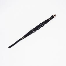 Черный ажурный чокер с золотистой фурнитурой Черный ажурный чокер с золотистой фурнитурой