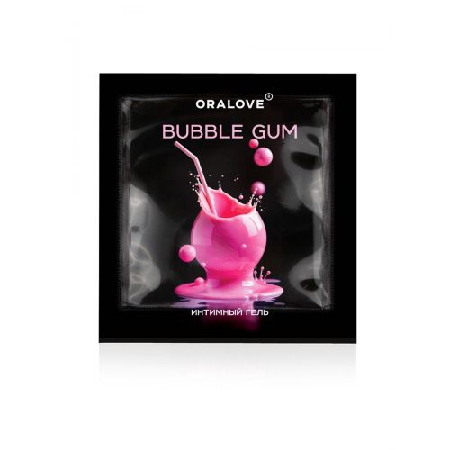 Саше съедобной оральной смазки OraLove с ароматом бабл-гам - 3 гр.