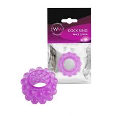 Лиловое эрекционное кольцо с 2 рядами стимулирующих шариков Лиловое эрекционное кольцо с 2 рядами стимулирующих шариков