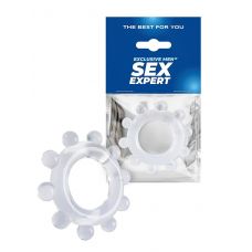 Прозрачное эрекционное кольцо со стимулирующими шариками Прозрачное эрекционное кольцо со стимулирующими шариками