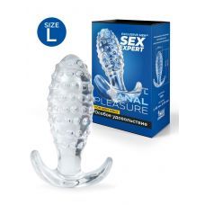 Прозрачная анальная пробка с шишечками - 10 см. Прозрачная анальная пробка с шишечками - 10 см.