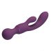 Сливовый двусторонний вибратор 2-в-1 All Rounder - кролик и wand Сливовый двусторонний вибратор 2-в-1 All Rounder - кролик и wand