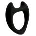 Черное эрекционное кольцо с рожками Wooomy Toro M