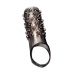 Дымчатая насадка на пенис с выпуклостями - 12 см.