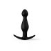Черная силиконовая анальная втулка - 11,5 см.