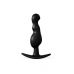 Черная фигурная анальная втулка - 8,5 см.