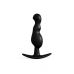 Черная фигурная анальная втулка - 8,5 см.