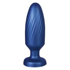 Синяя анальная пробка 4 Inch Silicone Anal Plug - 12 см.