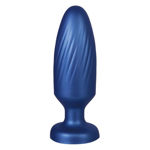 Синяя анальная пробка 4 Inch Silicone Anal Plug - 12 см.