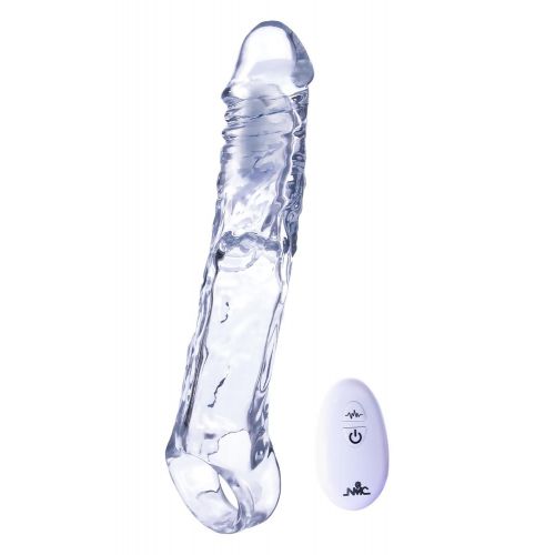 Прозрачная насадка-удлинитель Length Enhancer With Bullet с подхватом - 22,3 см.