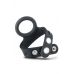 Черное эрекционное кольцо с подхватом мошонки на кнопках VS6