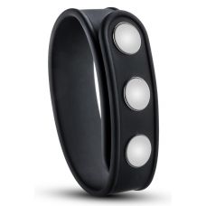 Черное эрекционное кольцо на кнопках Черное эрекционное кольцо на кнопках