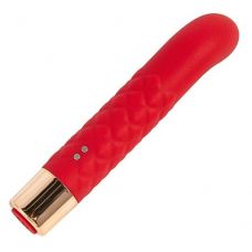 Красный вибратор для G-точки - 14,5 см.