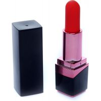 Черный мини-вибратор в форме помады