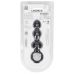 Черная анальная елочка Beaded Silicone Anal Probe with Loop
