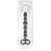 Черная анальная цепочка Beaded Silicone Anal Probe with Double Loop - 24 см.