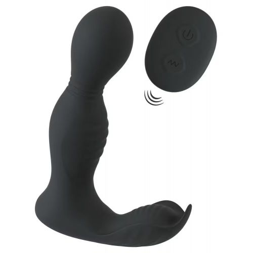 Черная анальная пробка с вибрацией, вращением и пультом ДУ RC Butt Plug with 2 Functions Черная анальная пробка с вибрацией, вращением и пультом ДУ RC Butt Plug with 2 Functions