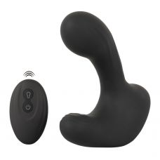 Черная анальная вибропробка с функцией расширения RC Butt Plug with 3 functions