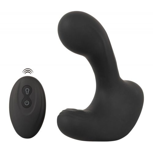 Черная анальная вибропробка с функцией расширения RC Butt Plug with 3 functions