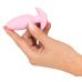 Розовая анальная пробка с вибрацией Cuties Vibrating Mini Butt Plug - 8 см.