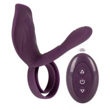 Фиолетовая насадка на член с клиторальным отростком и пультом ДУ RC Couple’s Vibrator 2 Фиолетовая насадка на член с клиторальным отростком и пультом ДУ RC Couple’s Vibrator 2