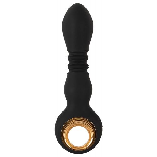 Черный вибратор с мощной поступательной стимуляцией Strong Thrusting Vibrator