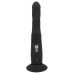 Черный вибратор с поступательными движениями G and P-Spot Thrusting Vibrator - 23 см.