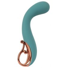 Бирюзовый вибратор для точки G The Magician G-Spot Vibrator - 19 см.