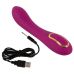 Лиловый вибратор с функцией расширения Inflatable Vibrator - 21,1 см.