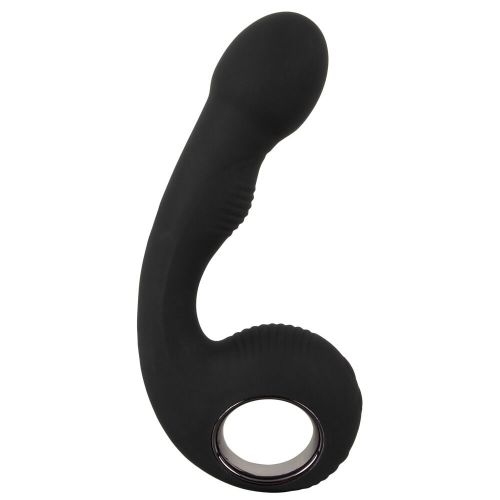 Черный силиконовый вибратор G   P-Spot Vibrator - 16,8 см.