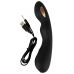 Черный вибратор-электростимулятор для точки G - 20,2 см.