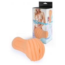 Эластичный мастурбатор в виде вагины телесного цвета