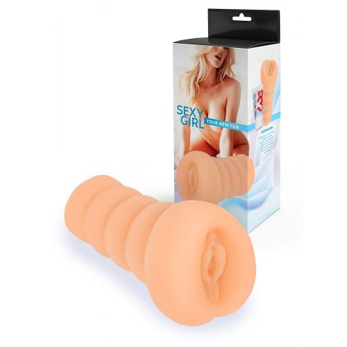 Телесный мастурбатор в виде вагины с узким входом Телесный мастурбатор в виде вагины с узким входом