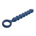 Синяя анальная цепочка - 28,5 см.