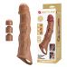 Карамельный фаллоудлинитель с 3 вставками - 28 см.