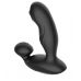 Черный вибромассажер простаты с вращающимся шариком