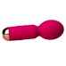Ярко-розовый мини-wand вибратор для стимуляции эрогенных зон