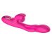 Розовый вибратор со стимуляцией клитора и фингерингом - 23,5 см.