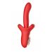 Красный вибратор с постукивающим эффектом - 22 см.