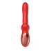Красный вибратор с постукивающим эффектом - 22 см.